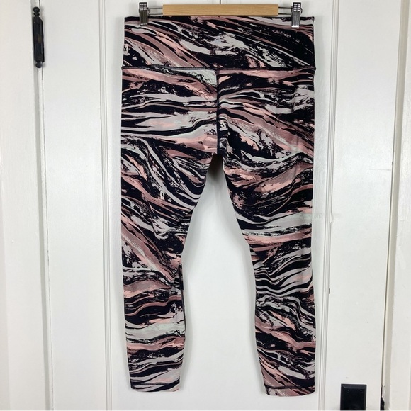 Pink and Black Multicolor Patterned Leggings - Picture 5 of 7